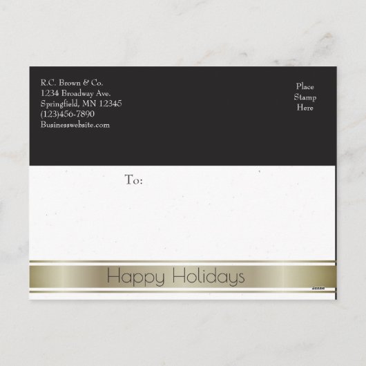 Aangepaste Business Holiday Greetings Joy Feestdagenkaart (Achterkant)