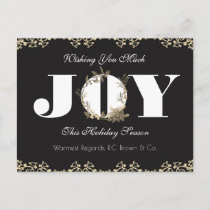 Aangepaste Business Holiday Greetings Joy Feestdagenkaart