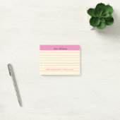 Aangepaste business lines Roze Stripe leraar Post-it® Notes (Kantoor)