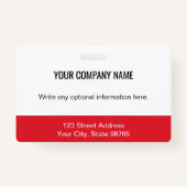 Aangepaste Business Logo Bar Code Medewerker Foto Badge (Achterkant)