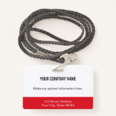 Aangepaste Business Logo Bar Code Medewerker Foto Badge (Achterkant met draagriem)