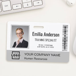Aangepaste Business Logo Bar Code Medewerker Foto  Badge