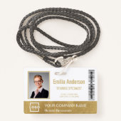 Aangepaste Business Logo Bar Code Medewerker Foto Badge (Voorkant met draagriem)