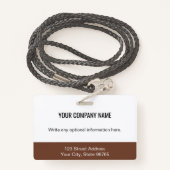 Aangepaste Business Logo Bar Code Werknemer Foto b Badge (Achterkant met draagriem)