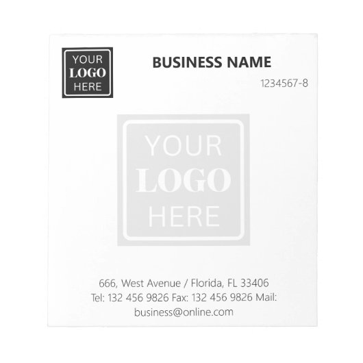 Aangepaste Business Logo Basic-aanbieding Notitieblok (Voorkant)