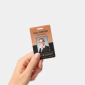 Aangepaste Business Logo Basic Employee Photo Copp Badge (Handheld)