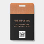 Aangepaste Business Logo Basic Employee Photo Copp Badge (Achterkant)