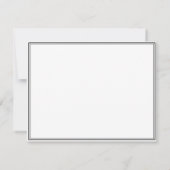 Aangepaste Business Logo Bedrijfsnaam Dubbele Rand Notitiekaartje (Achterkant)