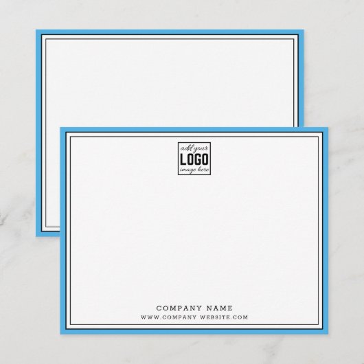 Aangepaste Business Logo bewerkbare kleur 2-rand Notitiekaartje (Voorkant / Achterkant)