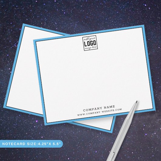 Aangepaste Business Logo Bewerkbare Merkkleurrand Notitiekaartje