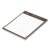 Aangepaste Business Logo Bruin Branded Promotionel Notitieblok (Linkerzijde)