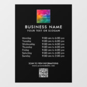 Aangepaste Business Logo Code Moderne Sjabloon Raamsticker (Vel)