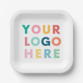Aangepaste Business Logo Company Party Event Suppl Papieren Bordje (Voorkant)