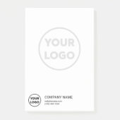 Aangepaste Business Logo Contactgegevens Grote Ver Post-it® Notes (Voorkant)