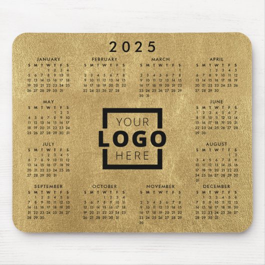 Aangepaste Business Logo Corporate 2025 Agenda Muismat (Voorkant)