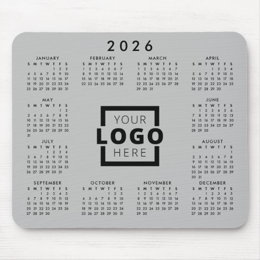 Aangepaste Business Logo Corporate 2026-agenda Muismat (Voorkant)