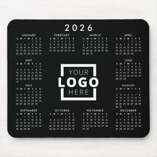 Aangepaste Business Logo Corporate 2026-agenda Muismat (Voorkant)