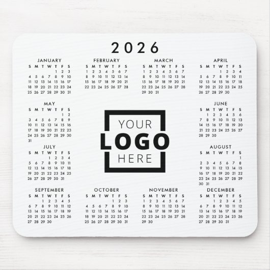 Aangepaste Business Logo Corporate 2026-agenda Muismat (Voorkant)