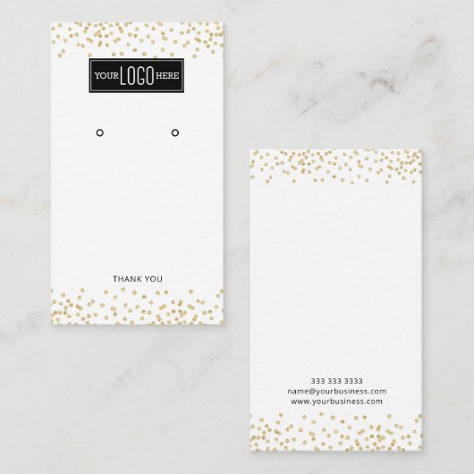 Aangepaste Business Logo Earring Display Visitekaartje (Voorkant / Achterkant)