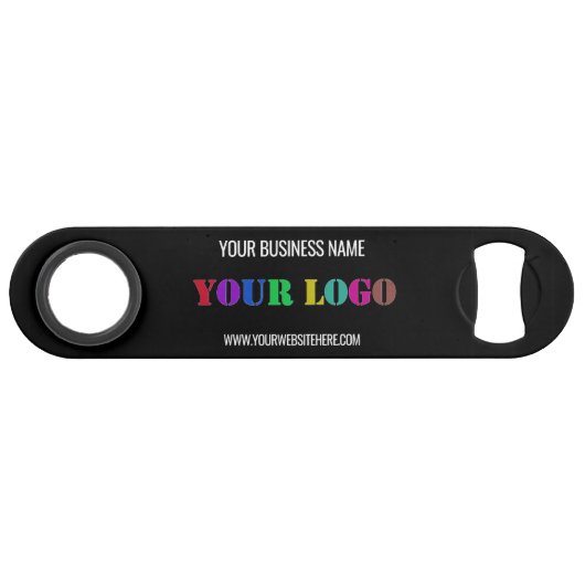Aangepaste Business Logo en Tekst Promotionele Bar Speed Flessenopener (Voorkant (Horizontaal))