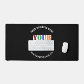 Aangepaste Business Logo en Text Desk Mat Uw Kleur (Keyboard & Muis)