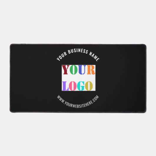 Aangepaste Business Logo en Text Desk Mat Uw Kleur (Voorkant)