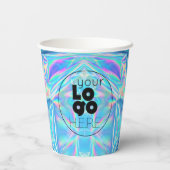 Aangepaste Business Logo iriserende Holo Party Cup Papieren Bekers (Achterkant)