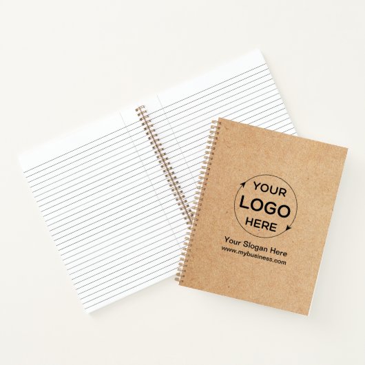 Aangepaste Business Logo Kraft Style Notitieboek (Binnen)