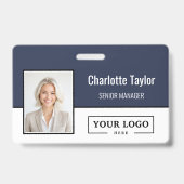 Aangepaste Business Logo Medewerker Foto Badge (Voorzijde)