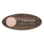 Aangepaste Business Logo Medewerker Naambadge (Voorkant)