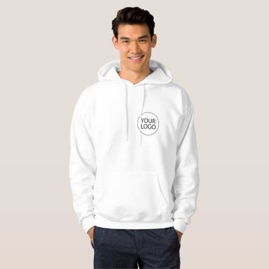 Aangepaste Business Logo Medewerker Personeel | vo Hoodie (Voorkant volledig)