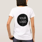 Aangepaste Business Logo Medewerker Personeel | vo T-shirt (Achterkant)