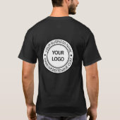 Aangepaste Business Logo Medewerker Personeel | vo T-shirt (Achterkant)