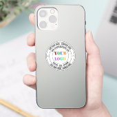 Aangepaste Business Logo Naam Adres Sticker Sjablo (Telefoon)