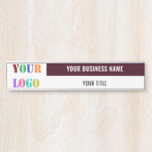 Aangepaste Business Logo Naam Deur Sign Sjabloon Deurbordje (Voorkant)