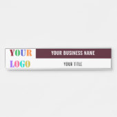 Aangepaste Business Logo Naam Deur Sign Sjabloon Deurbordje (Voorkant)