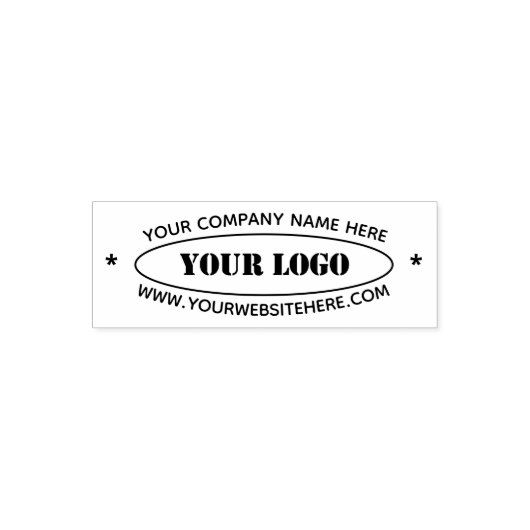 Aangepaste Business Logo Naam Gepersonaliseerde Ov Zelfinktende Stempel (Design)