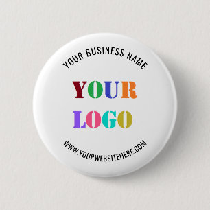 Aangepaste Business Logo Naam Promotionele Button