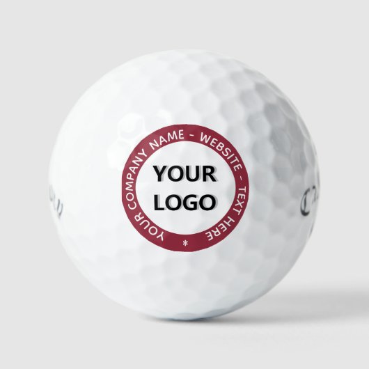 Aangepaste Business Logo Naam Tekst Stempel Golfba Golfballen (Voorkant)