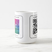 Aangepaste Business Logo Naam URL QR Code Sjabloon Koffiemok (Center)