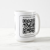 Aangepaste Business Logo Naam URL QR Code Sjabloon Koffiemok (Voorkant rechts)
