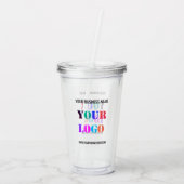 Aangepaste Business Logo Naam Website Acryl Tumble Drinkbeker (Achterkant)