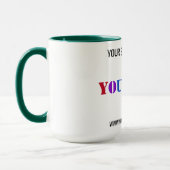 Aangepaste Business Logo Naam Website Mok Gift (Links)