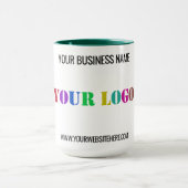 Aangepaste Business Logo Naam Website Mok Gift (Midden)