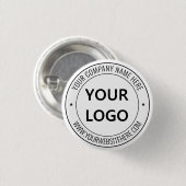 Aangepaste Business Logo Naam Website Ronde Button (Voorkant /achterkant)