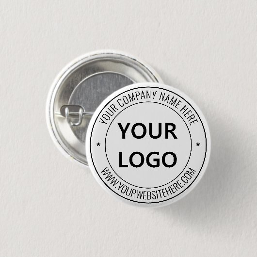 Aangepaste Business Logo Naam Website Ronde Button (Voorkant /achterkant)