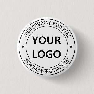 Aangepaste Business Logo Naam Website Ronde Button