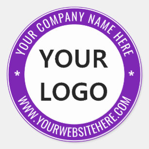 Aangepaste Business Logo Naam Website Ronde Sticke Ronde Sticker