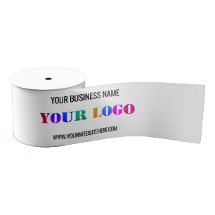 Aangepaste Business Logo Naam Website Uw Bedrijf Grosgrain Lint
