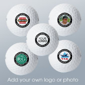 Aangepaste Business Logo Naam Zwart Wit Promotie Golfballen